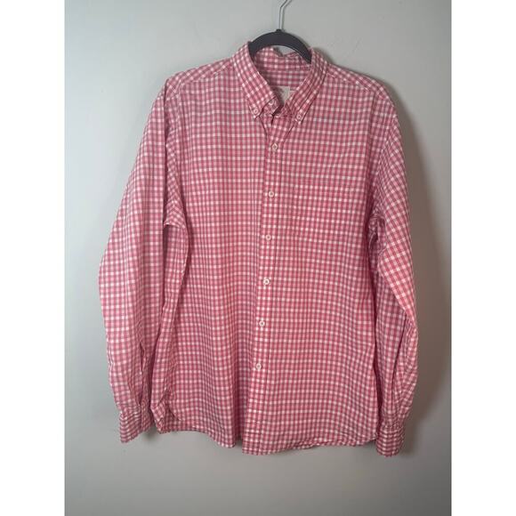 Brooks Brothers xSlim Gingham Broadcloth Sports Shirt Size Large - Picture 1 of 6